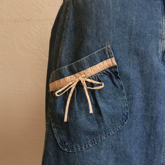 J.Jill Denim a-line midi with ruffles and trim..vintage look - Picture 2 of 8